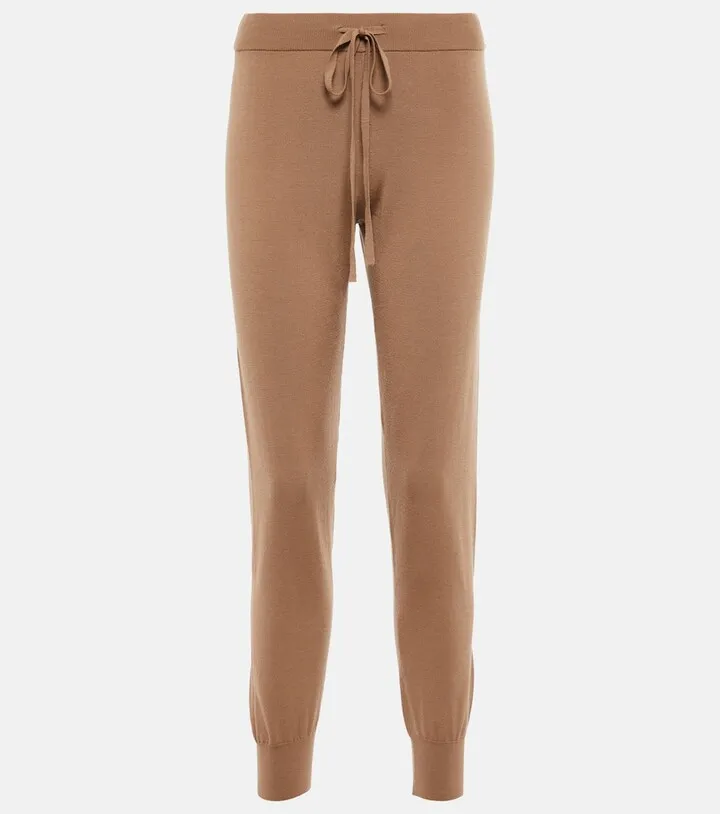 Slim wool-blend sweatpants