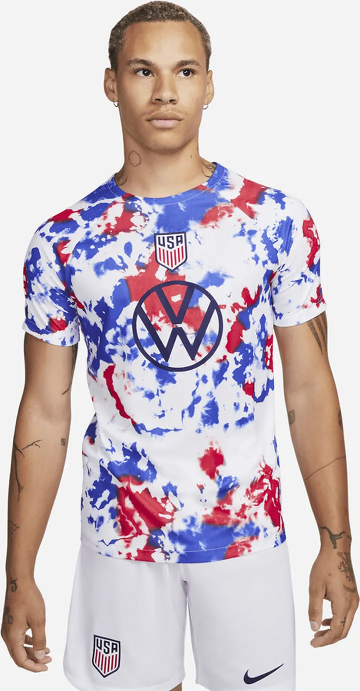 USMNT Nike Men's Dri-FIT Pre-Match Soccer Top in White