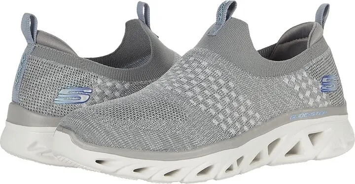 SKECHERS Glide - Step Sport - Lively Glow (Gray) Women's Shoes