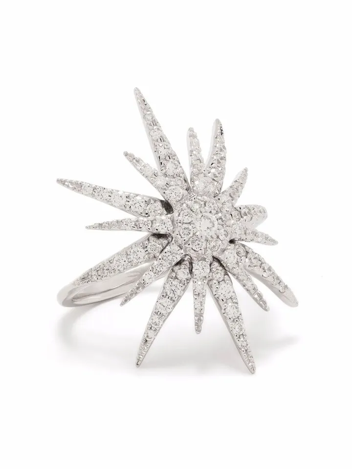 18kt white gold Big Sun diamond ring