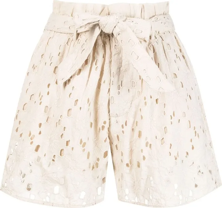 Broderie-Anglaise Paperbag Shorts