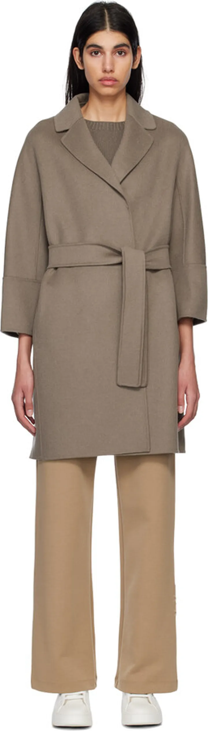 S Max Mara Taupe Arona Coat