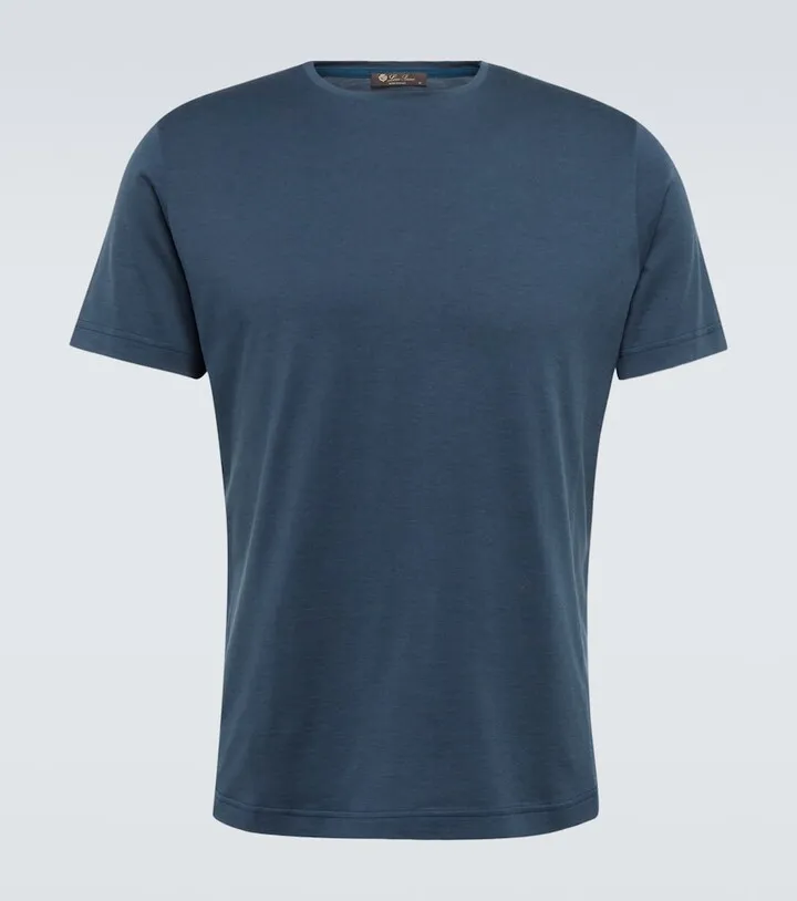 Silk and cotton T-shirt