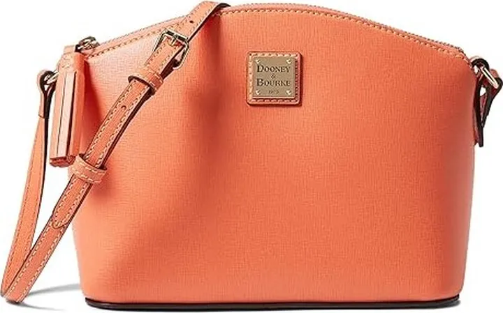 Dooney & Bourke Saffiano Robin Crossbody (Coral) Handbags