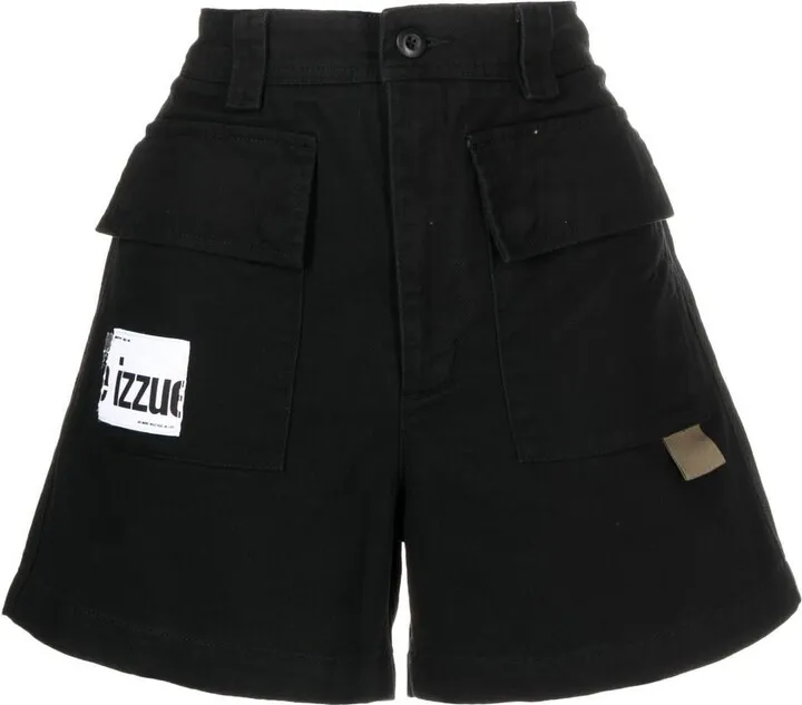 Logo-Patch Denim Shorts