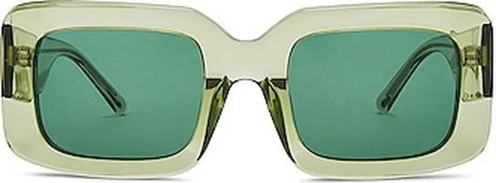 THE ATTICO Jorja Rectangular Sunglasses in Green