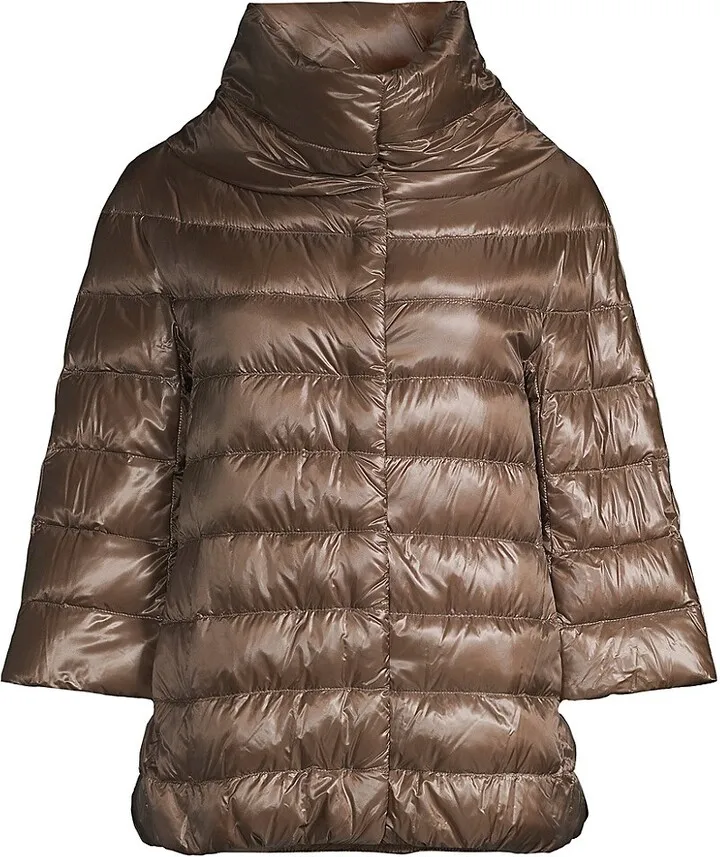 Aminta Three-Quarter Sleeve Down Cape