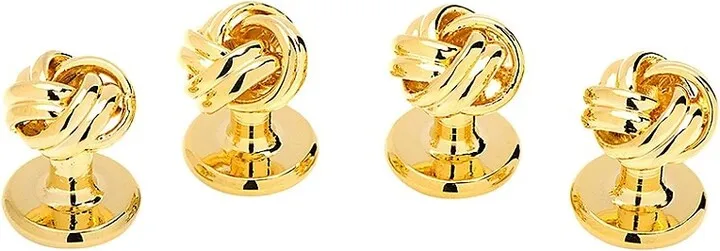 Reorder Gold-Plated Metal Knot Tuxedo Shirt Studs