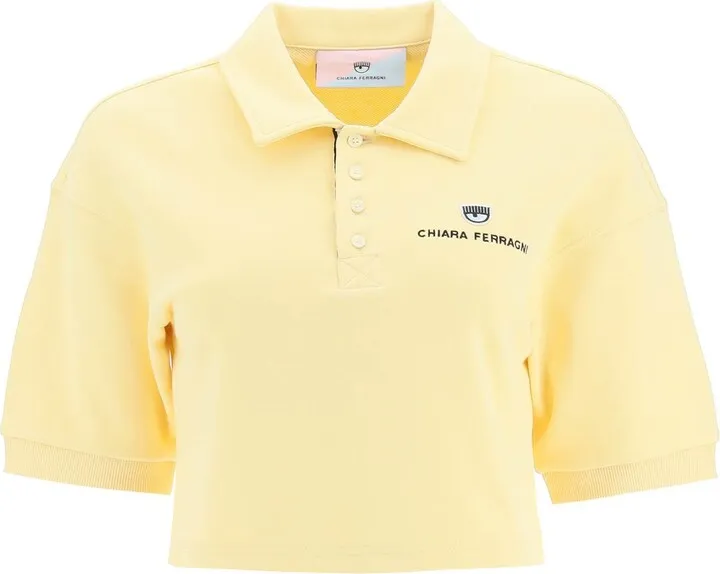 Cropped Fleece Polo Shirt