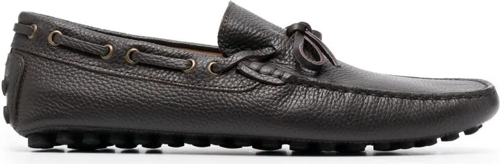 Lace-Up Leather Loafers