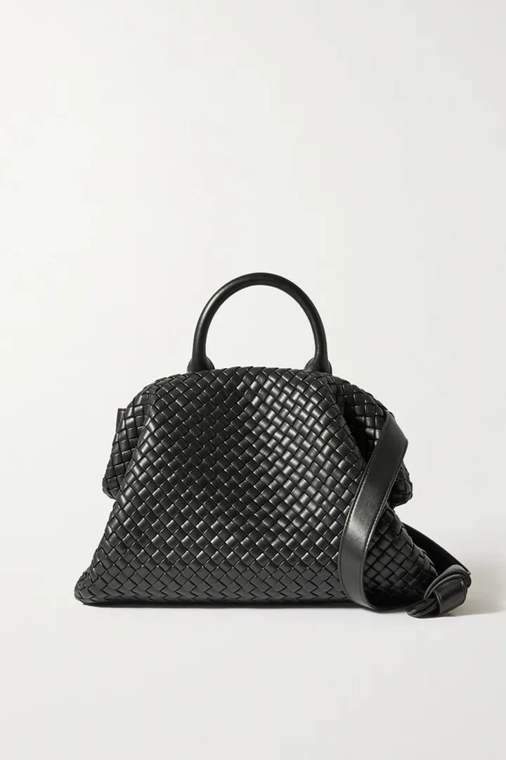 Bottega Veneta - The Handle Intrecciato Leather Tote - Black