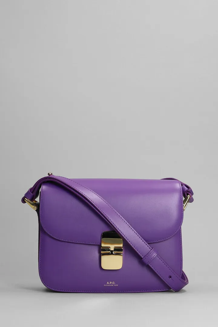 Grace Shoulder Bag In Viola Leather