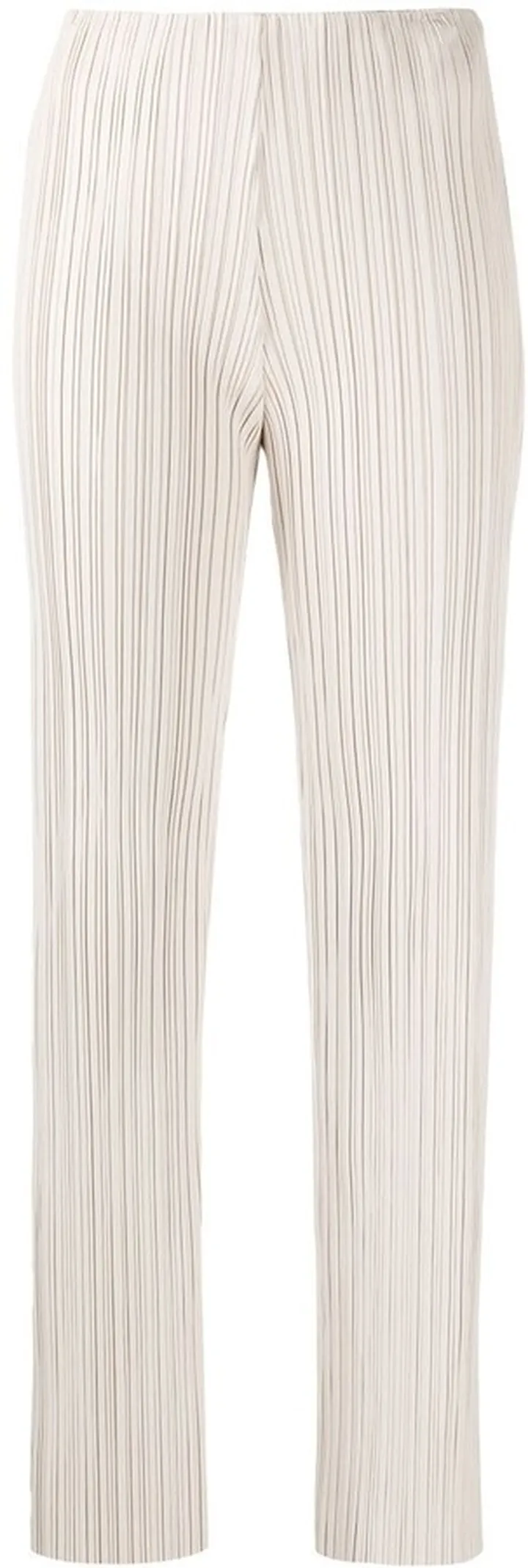 Straight-Leg Pleated Trousers