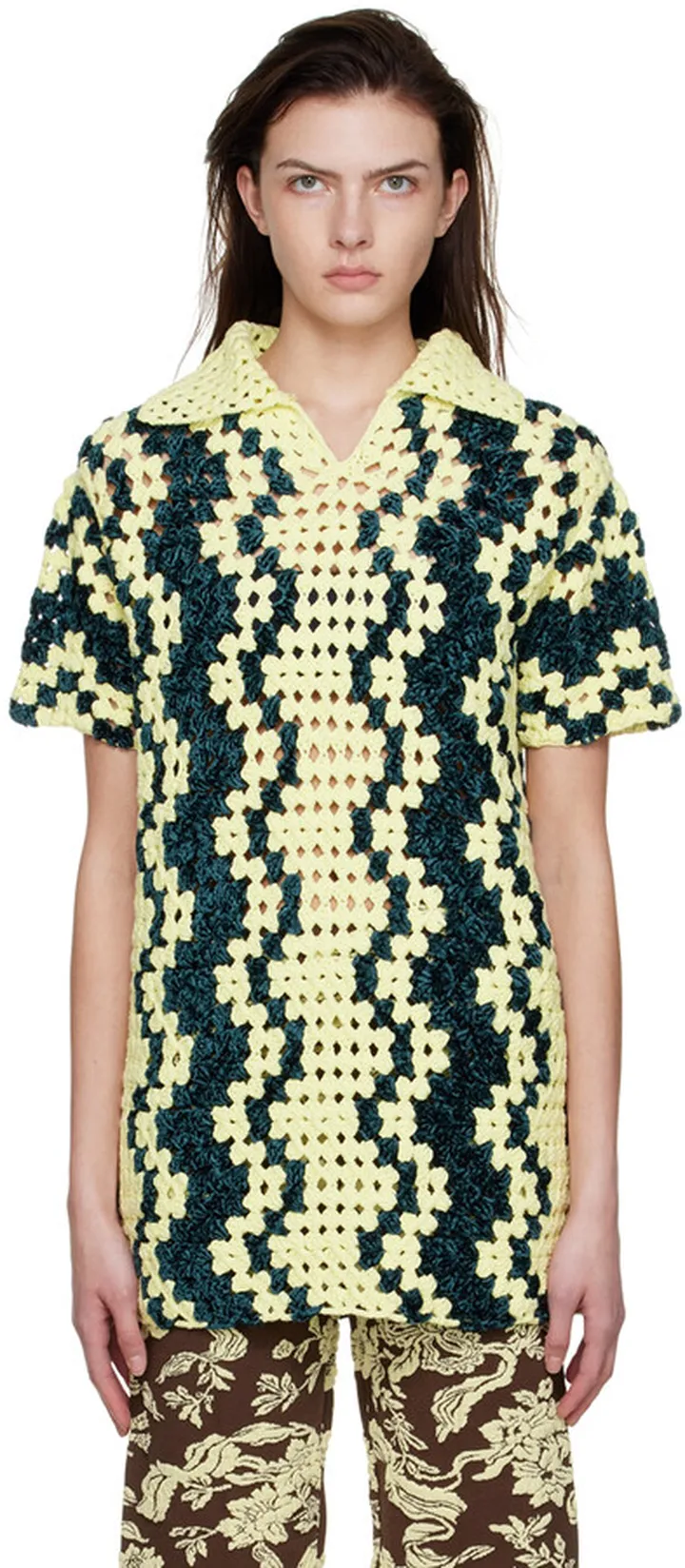 Jil Sander Yellow Cotton Polo