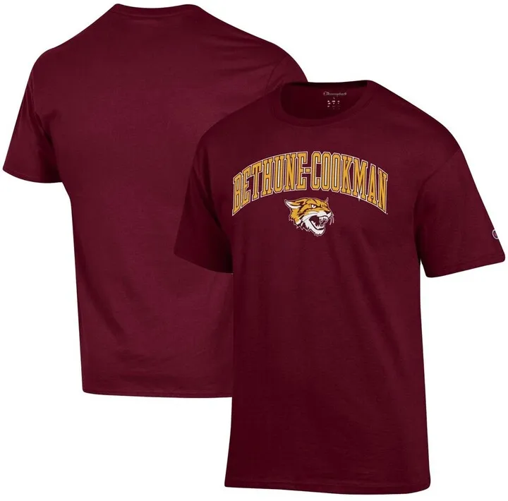 Men's Champion Maroon Bethune-Cookman Wildcats Arch Over Logo T-shirt