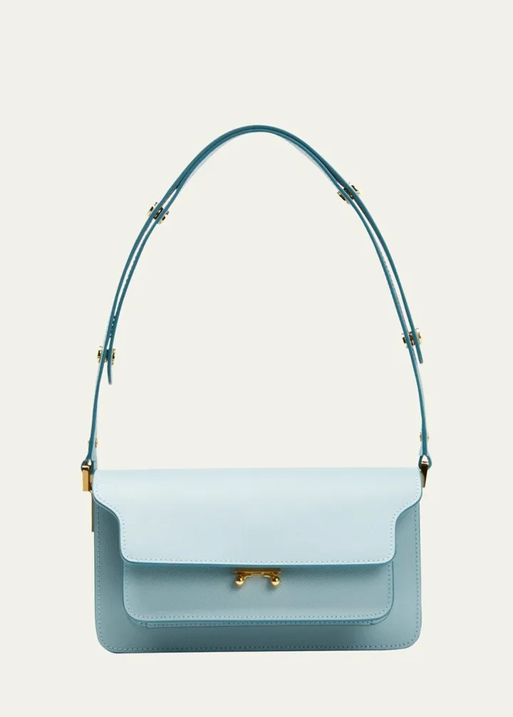 Trunk East-West Calfskin Crossbody Bag