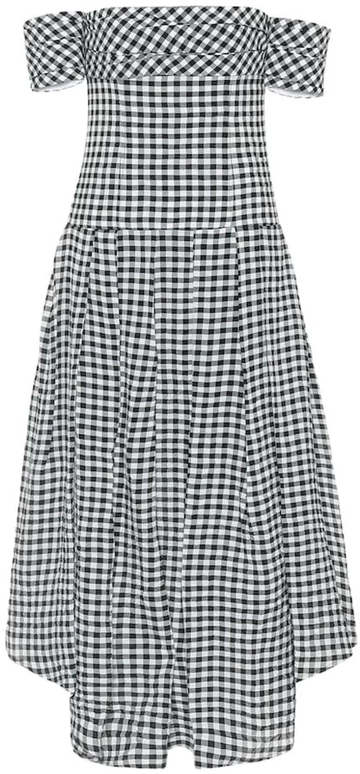Amanda gingham midi dress