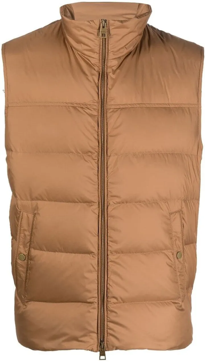 Embroidery-Detail Padded Gilet