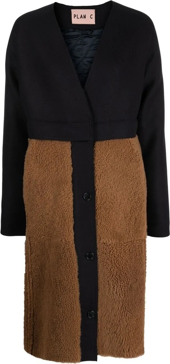 Sheepskin Panel Coat