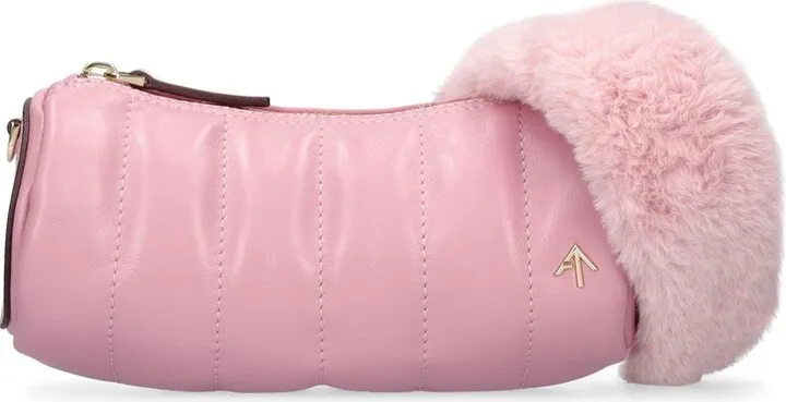 Mini Cylinder padded leather bag