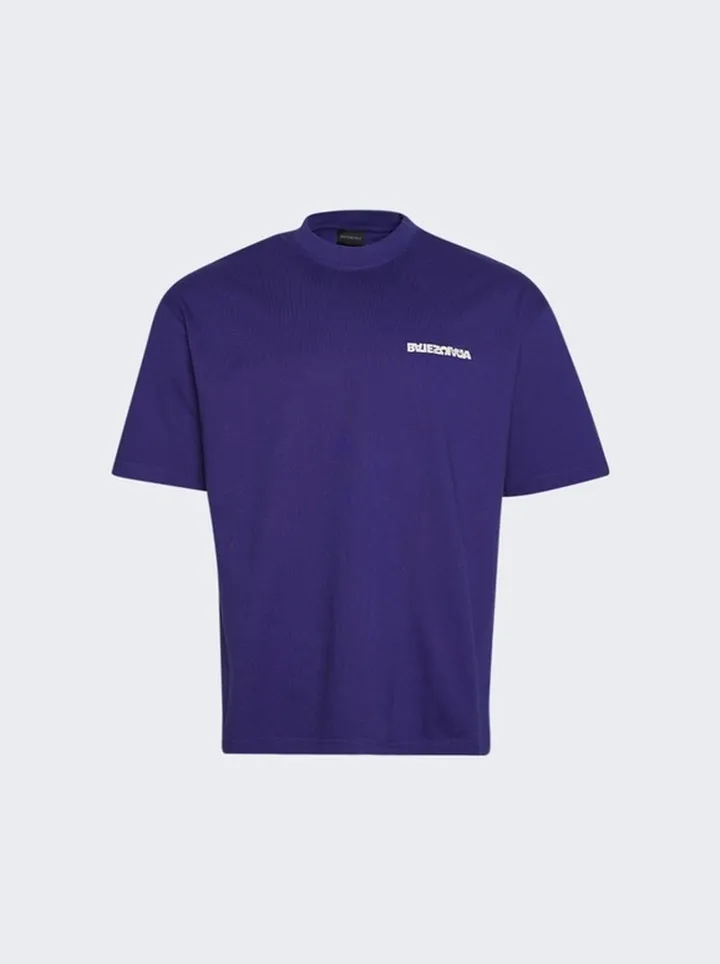 Classic T-shirt Indigo And Dirty White