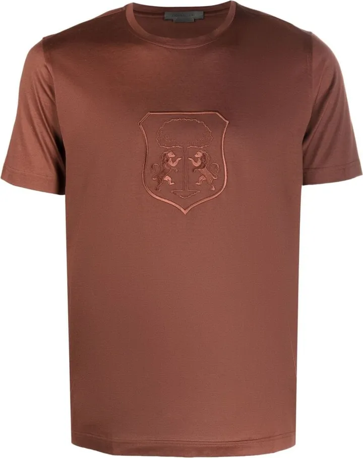 logo-embroidered cotton T-shirt
