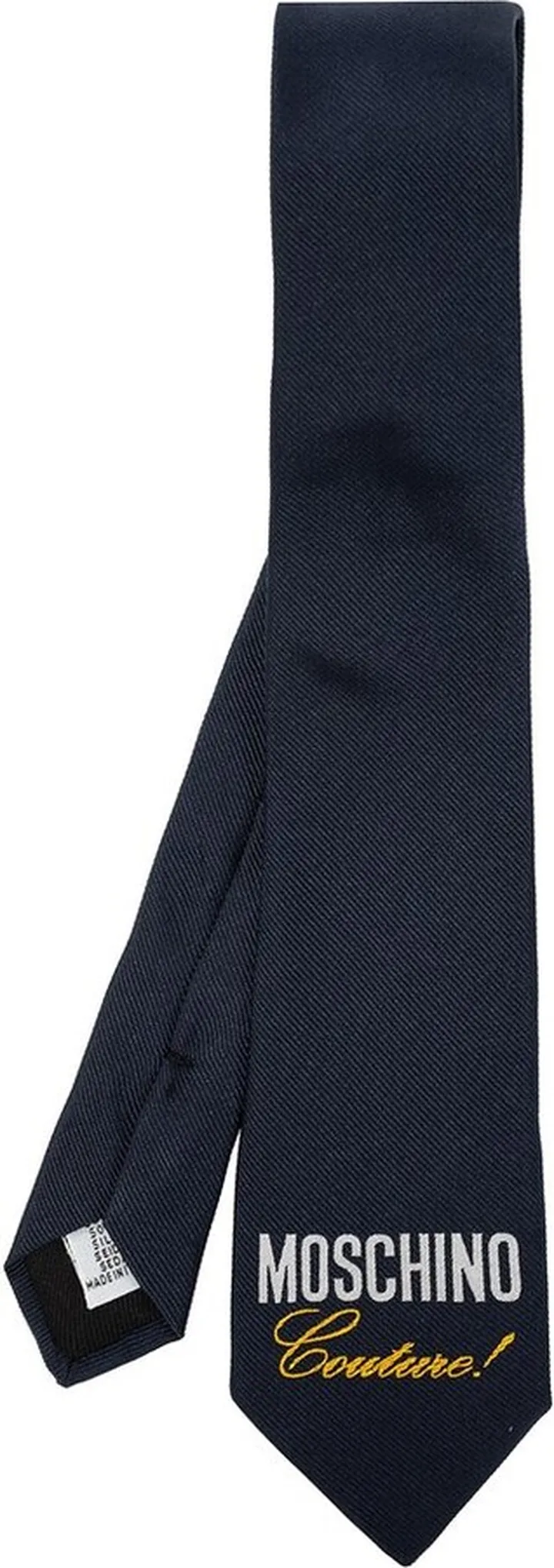 Moschino Couture! Logo-Printed Pointed Tip Tie