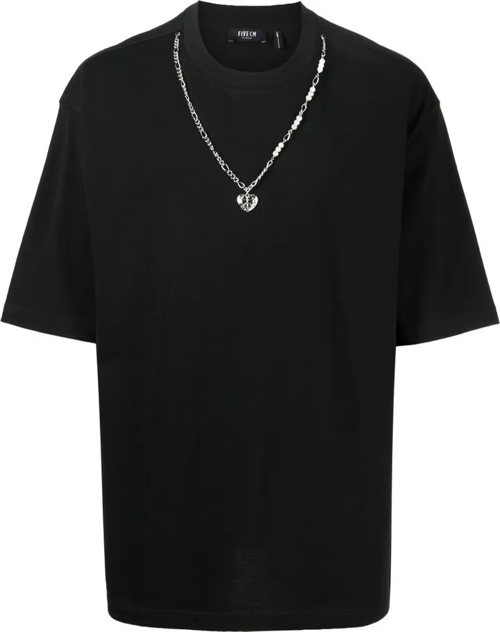 chain-detail short-sleeve T-shirt