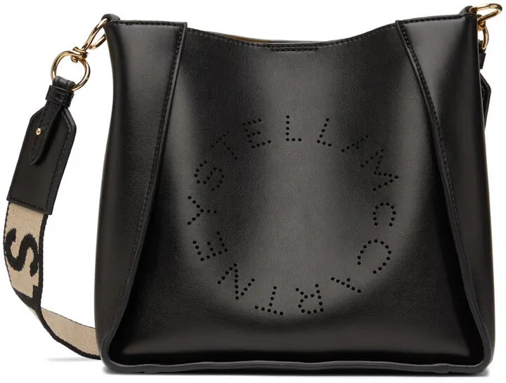 Stella McCartney Black Logo Shoulder Bag