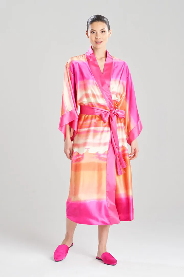 Minako Long Silk Robe