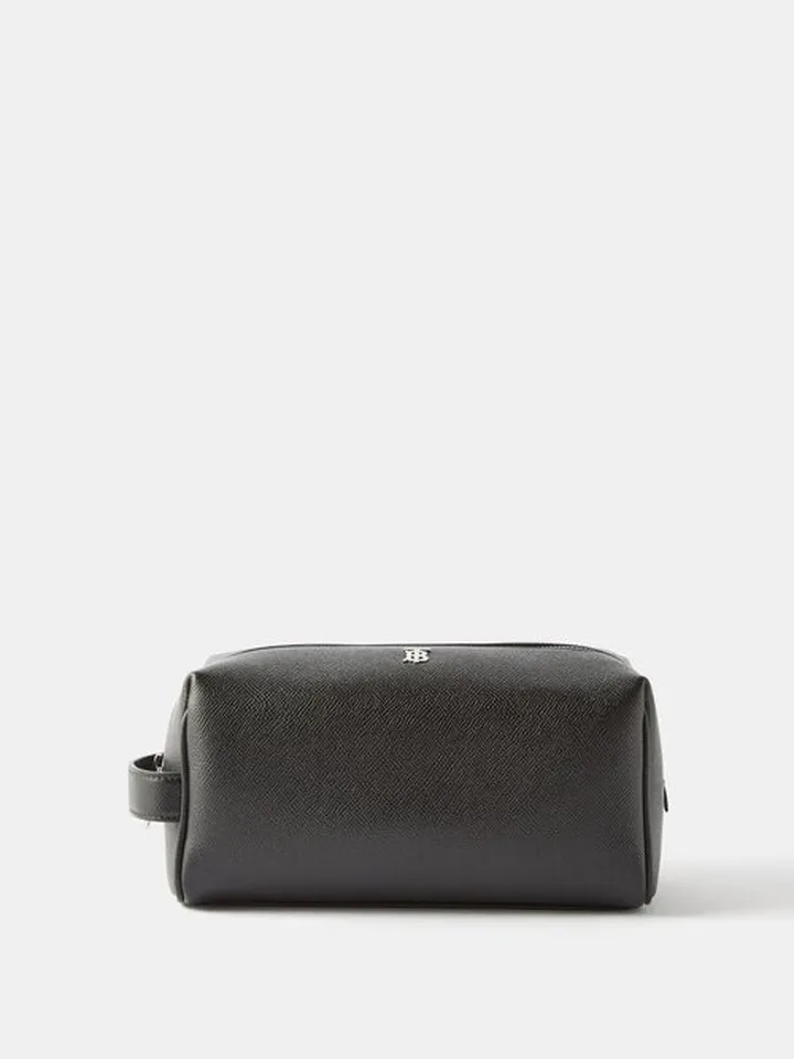 Tb-logo Leather Washbag