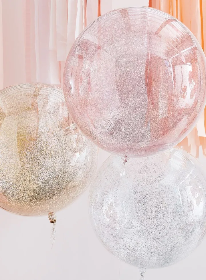 Metallic Glitter Orb Balloons