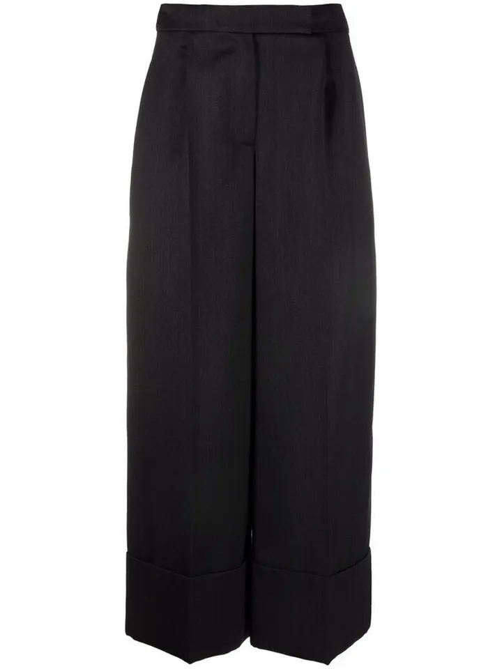 Cropped Wide-Leg Trousers