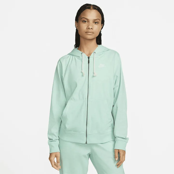 Women's Nike Sportswear Gym Vintage Full-Zip Hoodie in Green