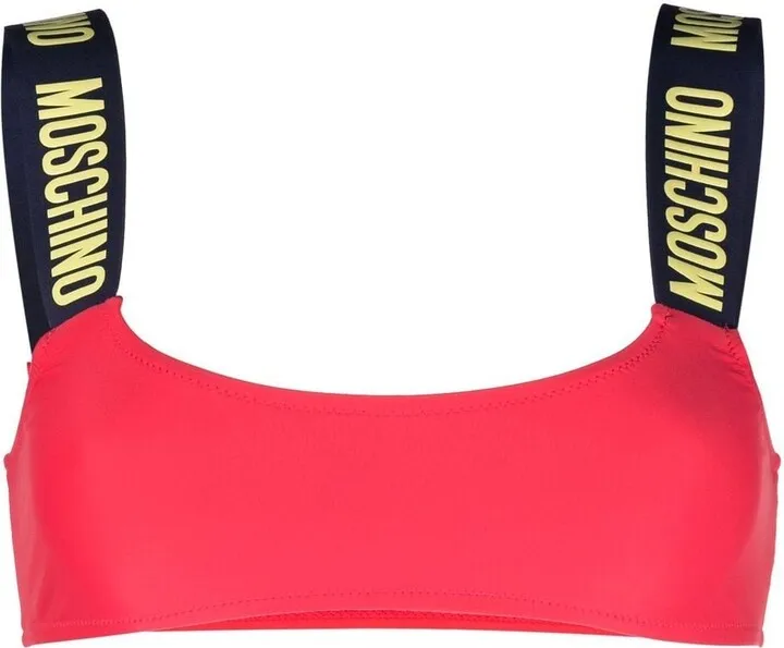 Logo-Print Bikini Top