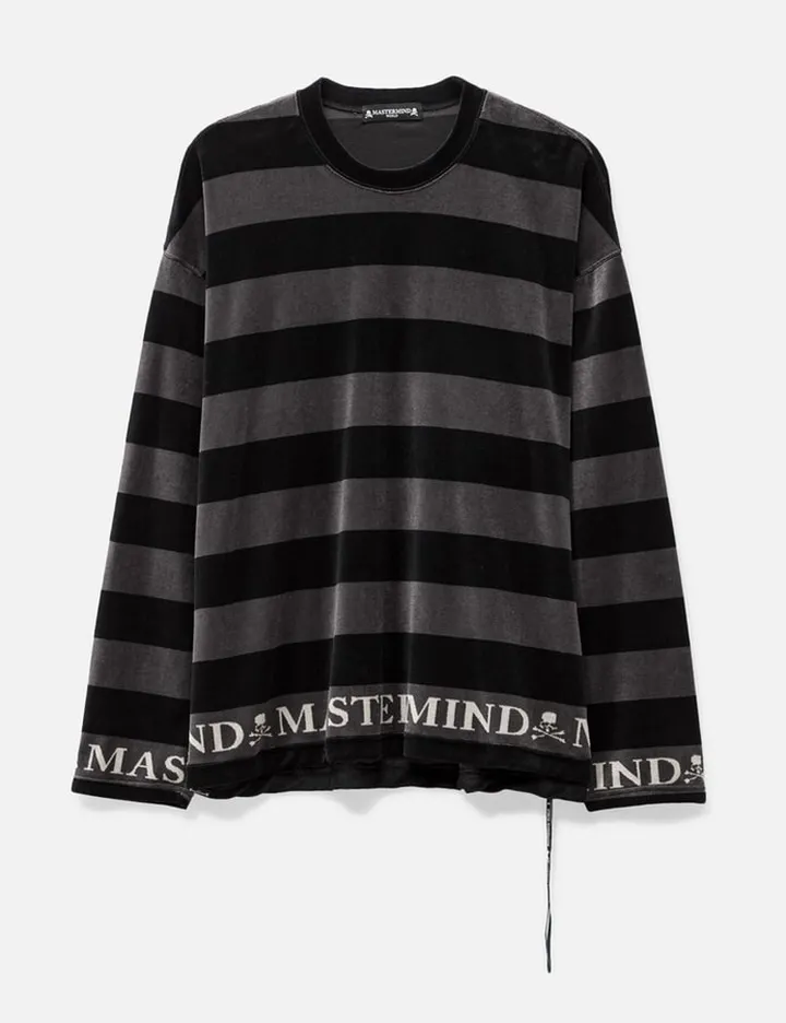 Velour Stripe Long Sleeve T-shirt