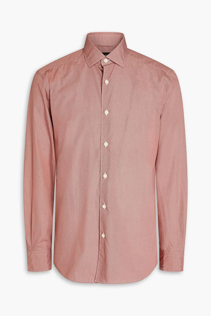 Printed cotton-poplin shirt