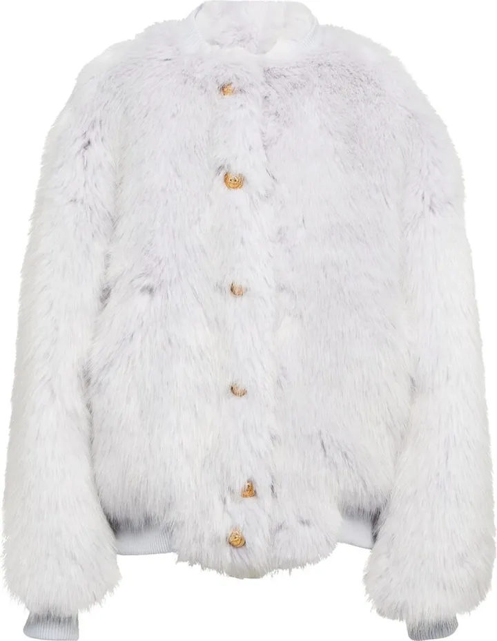 Faux fur bomber jacket