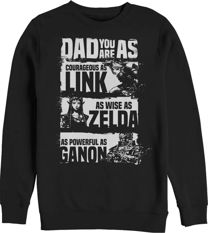 Men's Nintendo Father's Day Legend of Zelda Classic Qualities Sweatshirt - Black - 2X Large