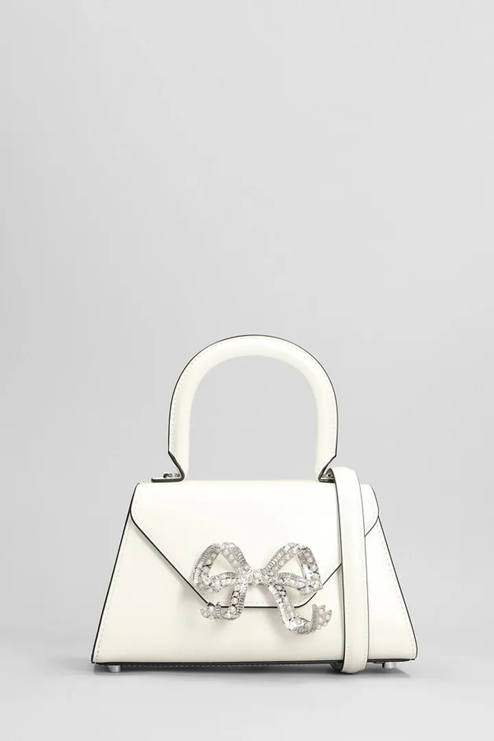 Hand Bag In White Leather
