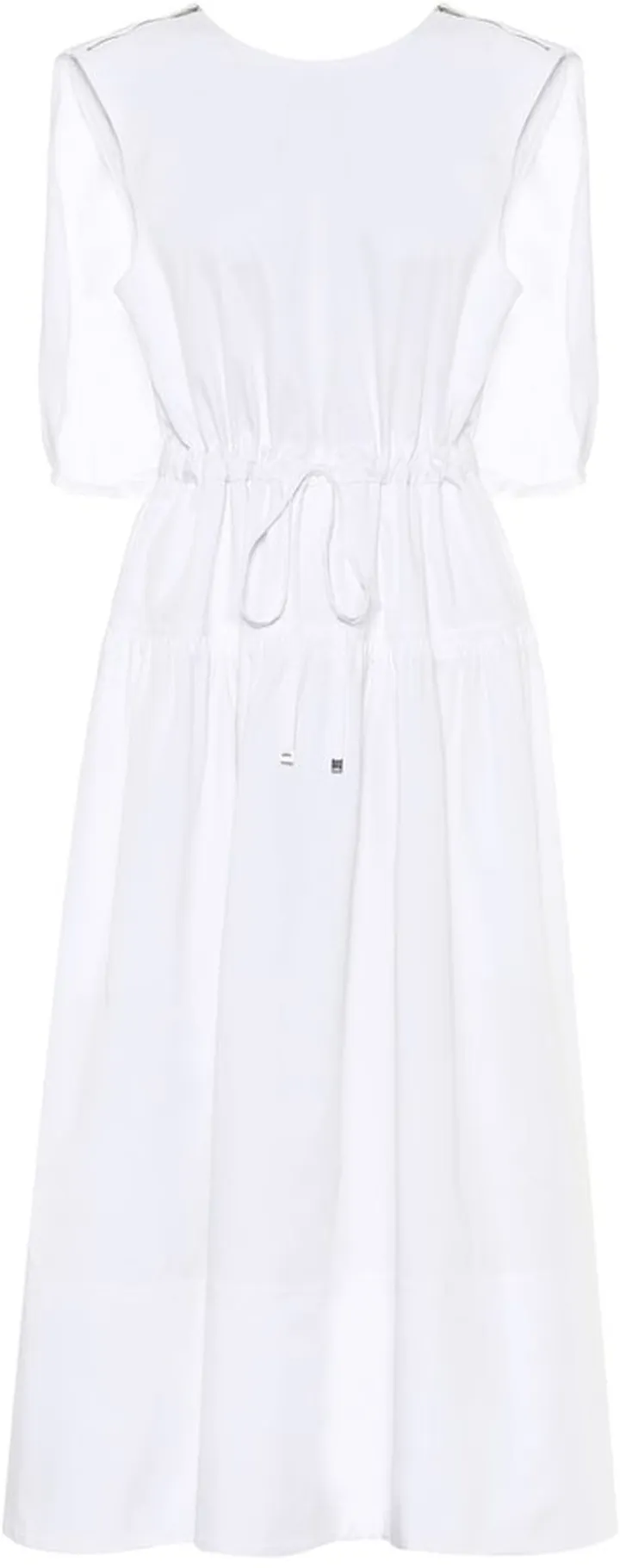Organic-cotton caped midi dress