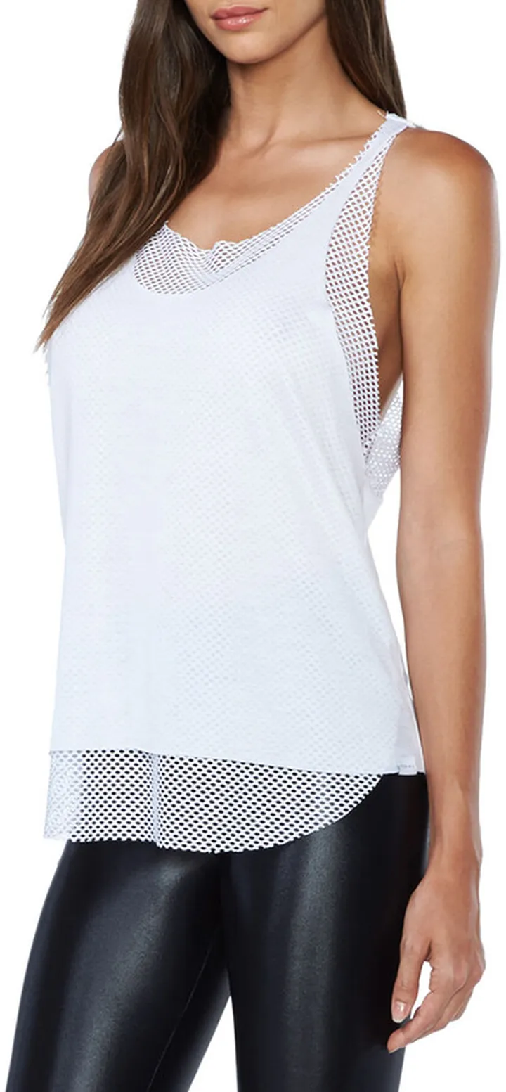 Villa Open Mesh Racerback Tank Top