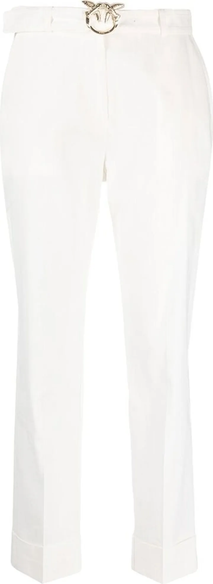 Cropped Linen-Blend Trousers