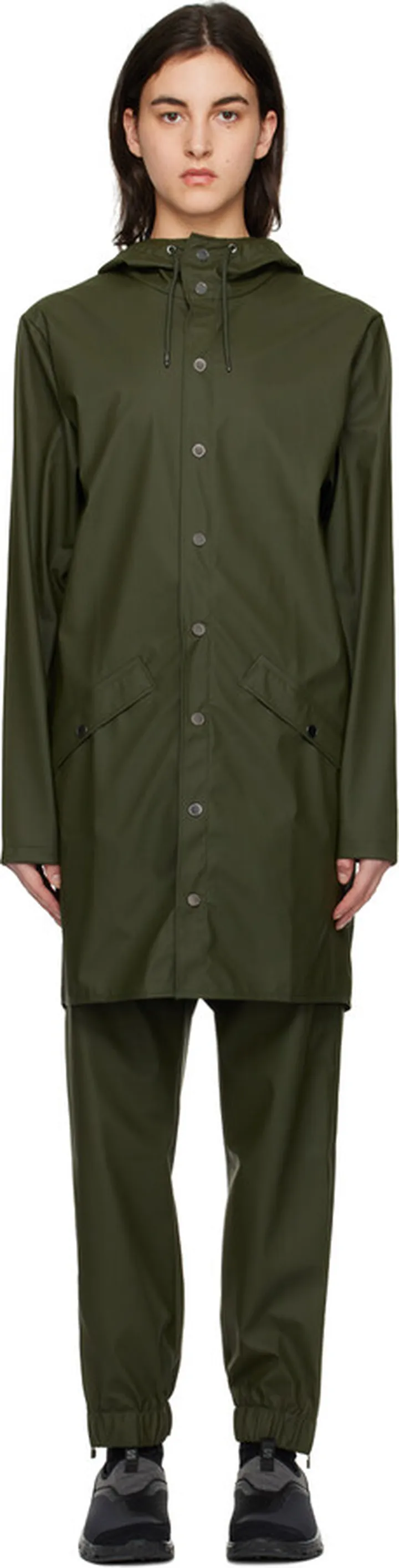 RAINS Khaki Long Coat