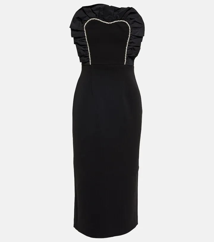 Katie embellished off-shoulder midi dress