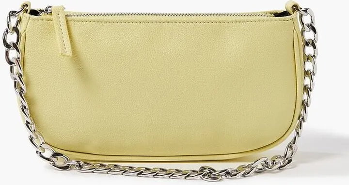 Chain Faux Leather Shoulder Bag