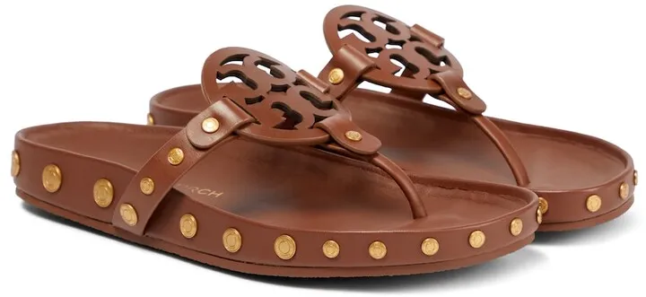 Miller Coin leather thong sandals
