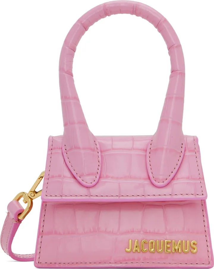 Jacquemus Pink Le Raphia 'Le Chiquito' Bag