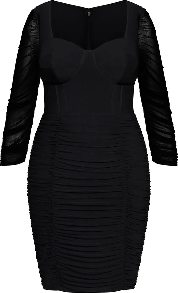 Long Sleeve Bustier Dress