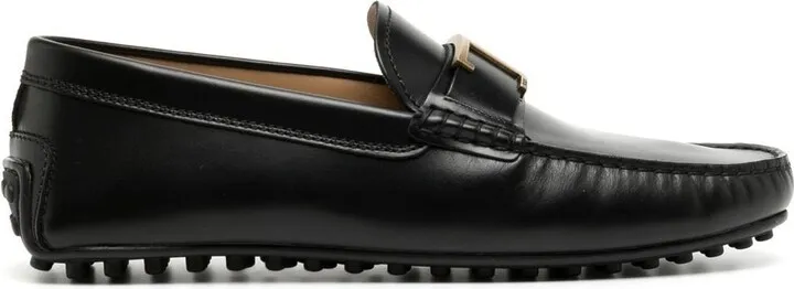 Logo-Plaque Leather Loafers